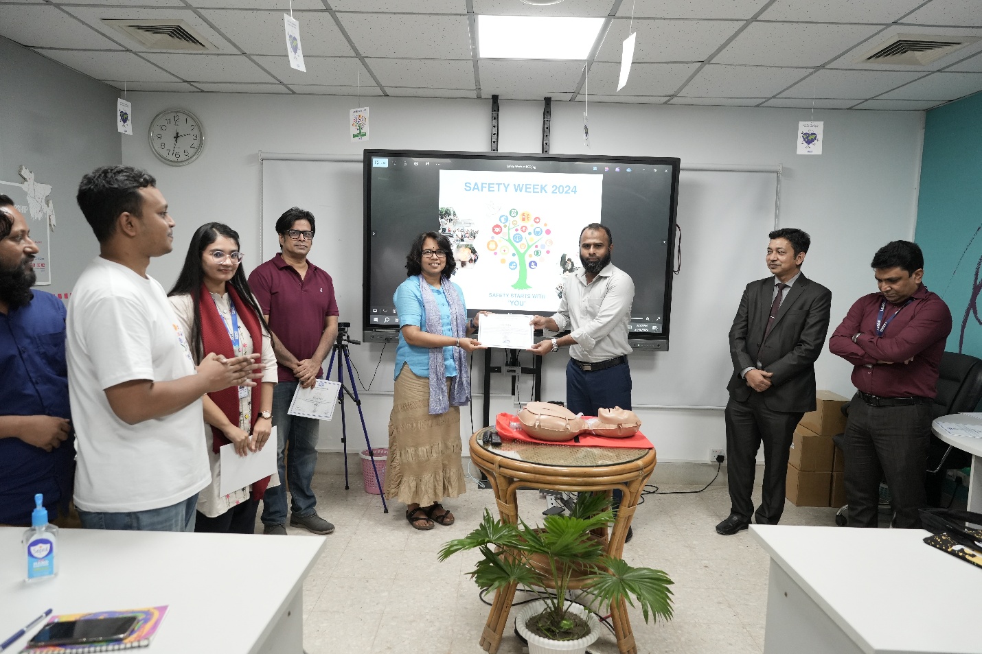 CEO of Safety Net BD receiving appreciation